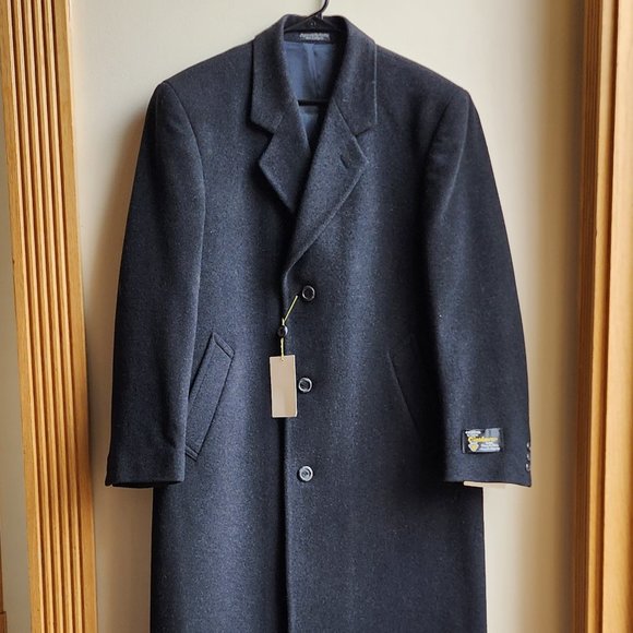 NWT di Silver/Simon & Sons Imported Cashmere Blend Dress Coat Size 40 Regular - Picture 5 of 16